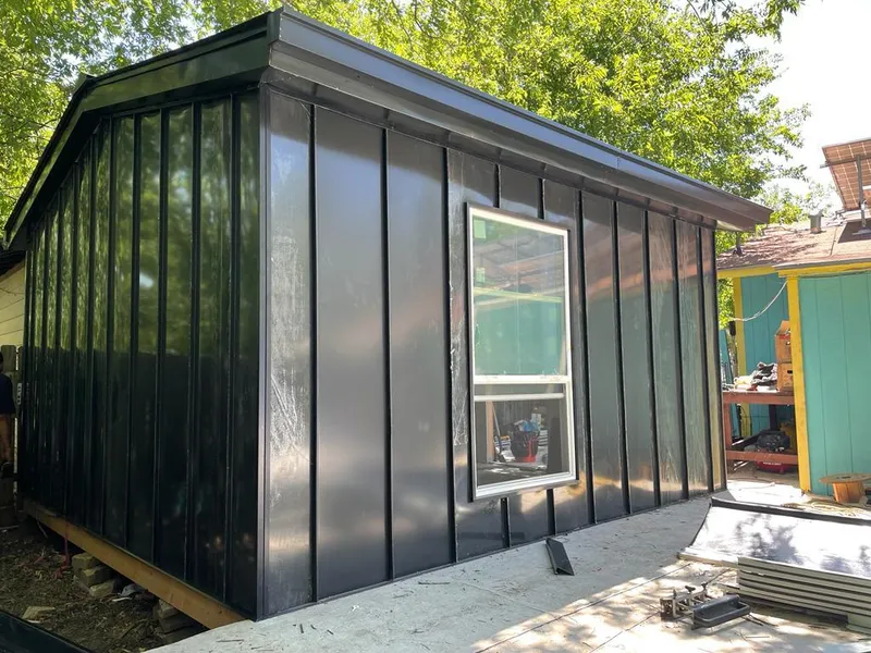 Black standing seam metal wall panels for Metal Roof Installation in Chena Ridge